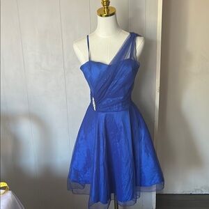 Rory Blue One-Shoulder Dress
